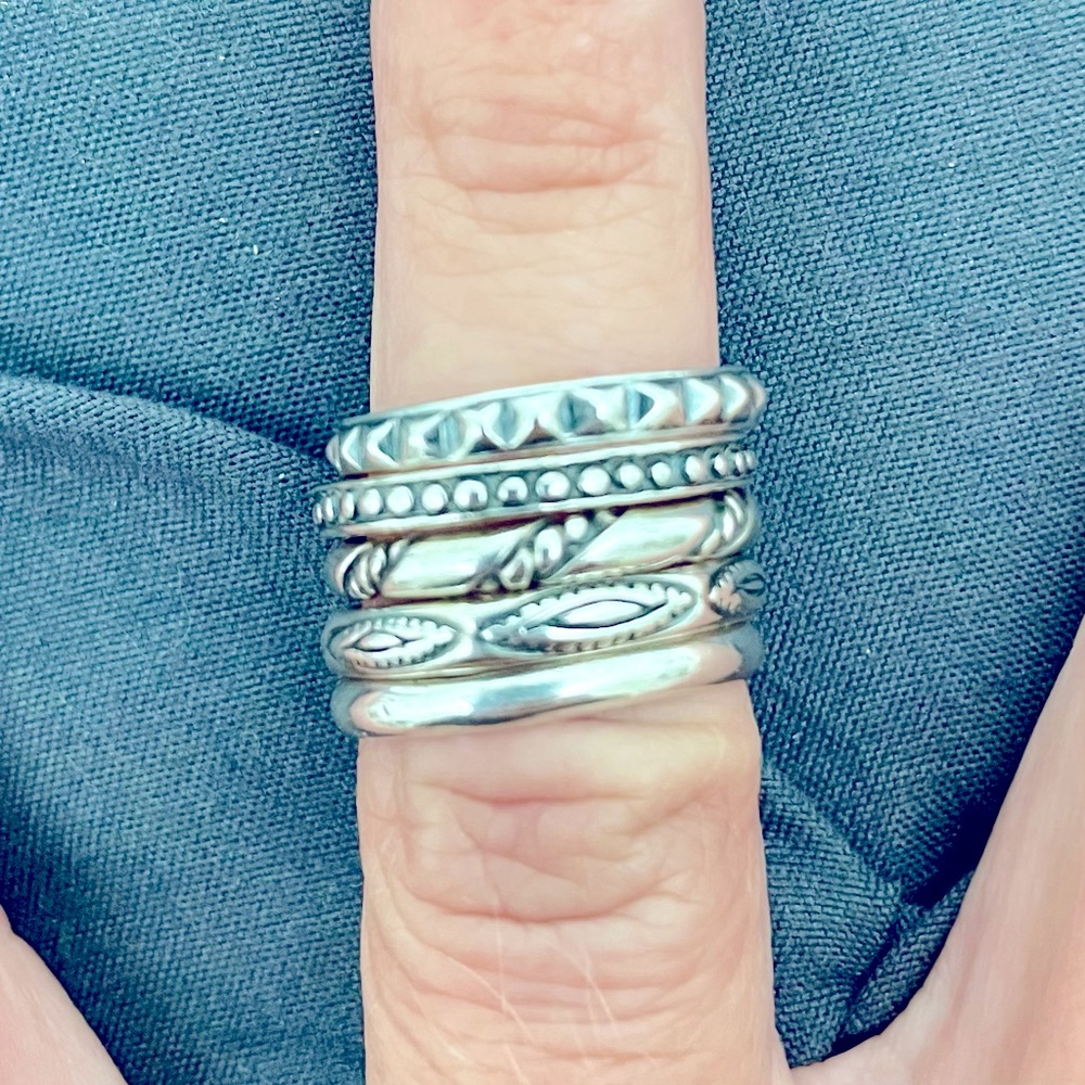 Silpada stacking ring set